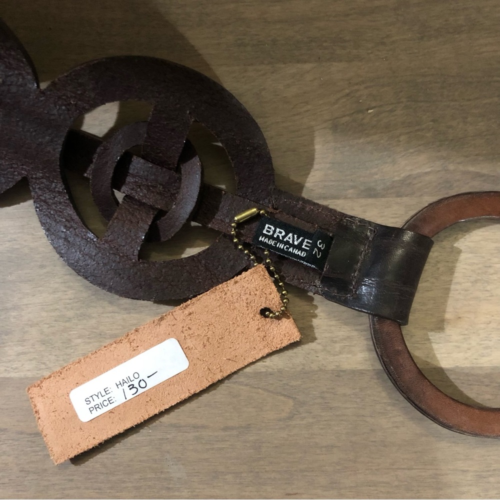 Brown Leather Belt Rave - Picture 4 of 4